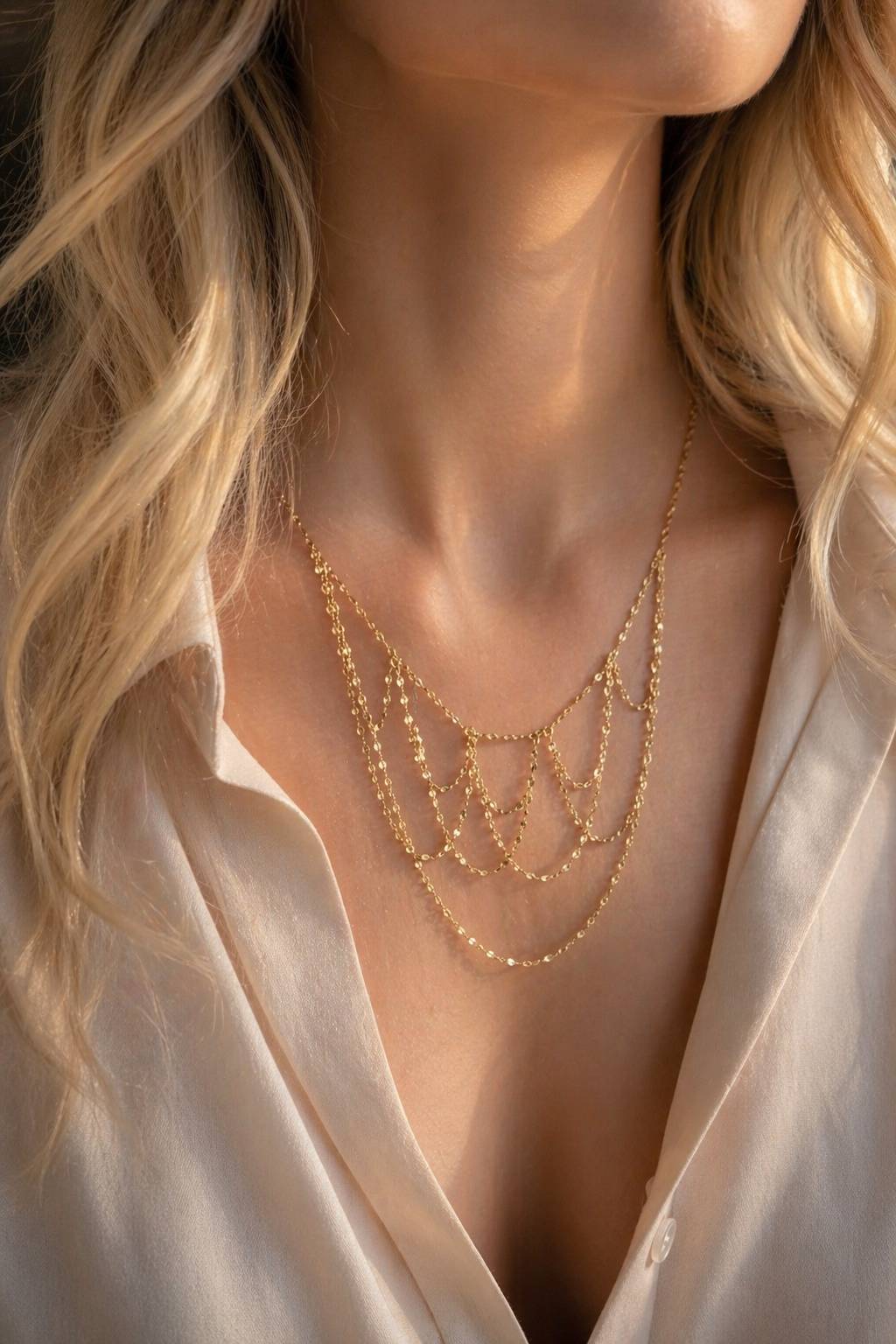 گردنبند شرابه‌ای Masi Gold